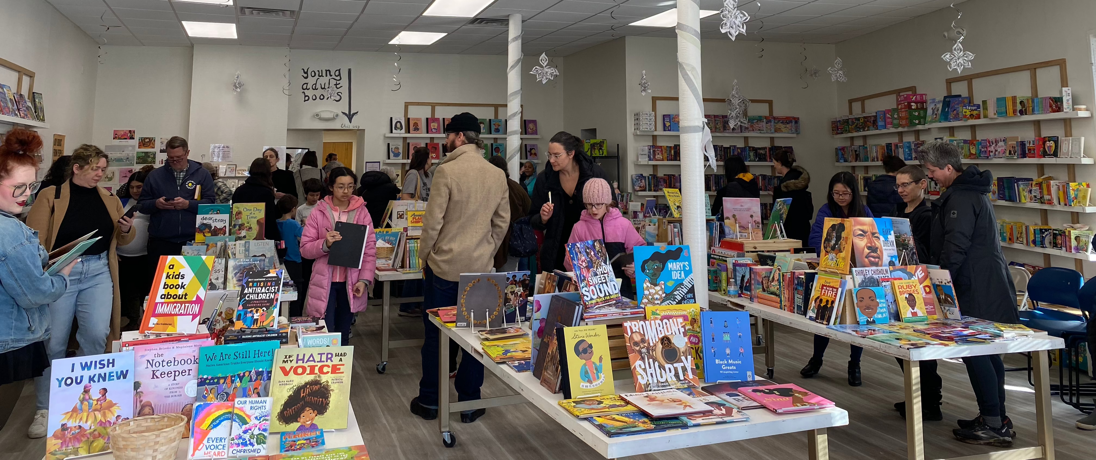 Shoppers in the book store