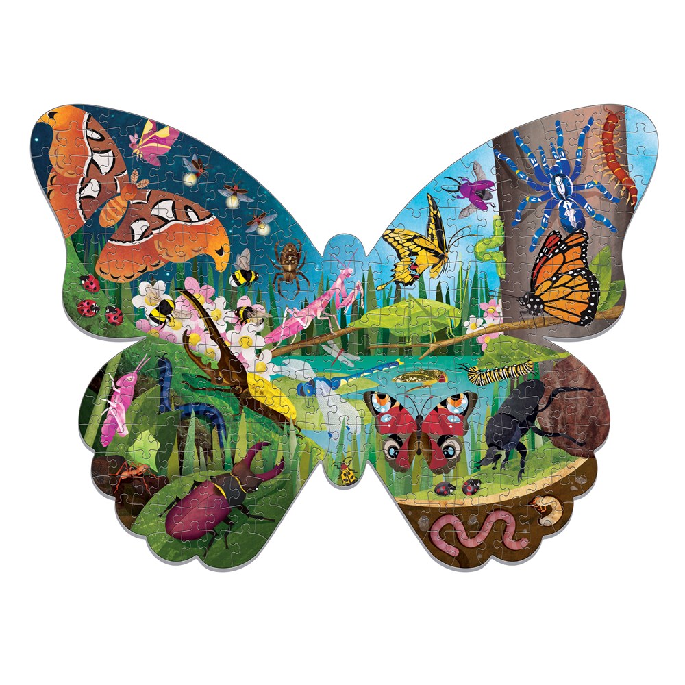 Bugs & Butterfly 300 Piece Shaped Puzzle