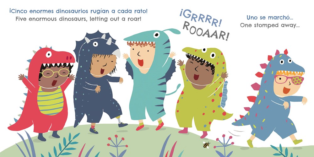 Cinco pequeños dinosaurios/Five Enormous Dinosaurs