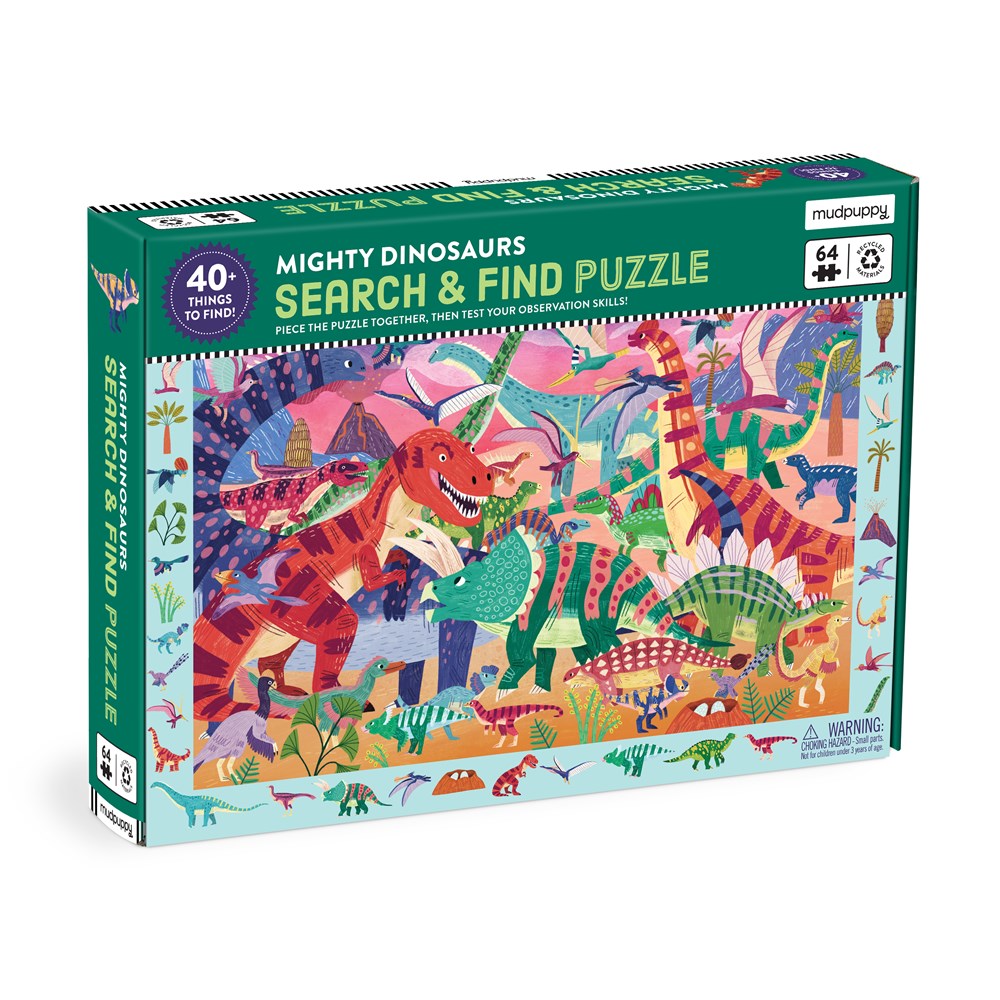 Mighty Dinosaurs 64 piece search and find puzzle