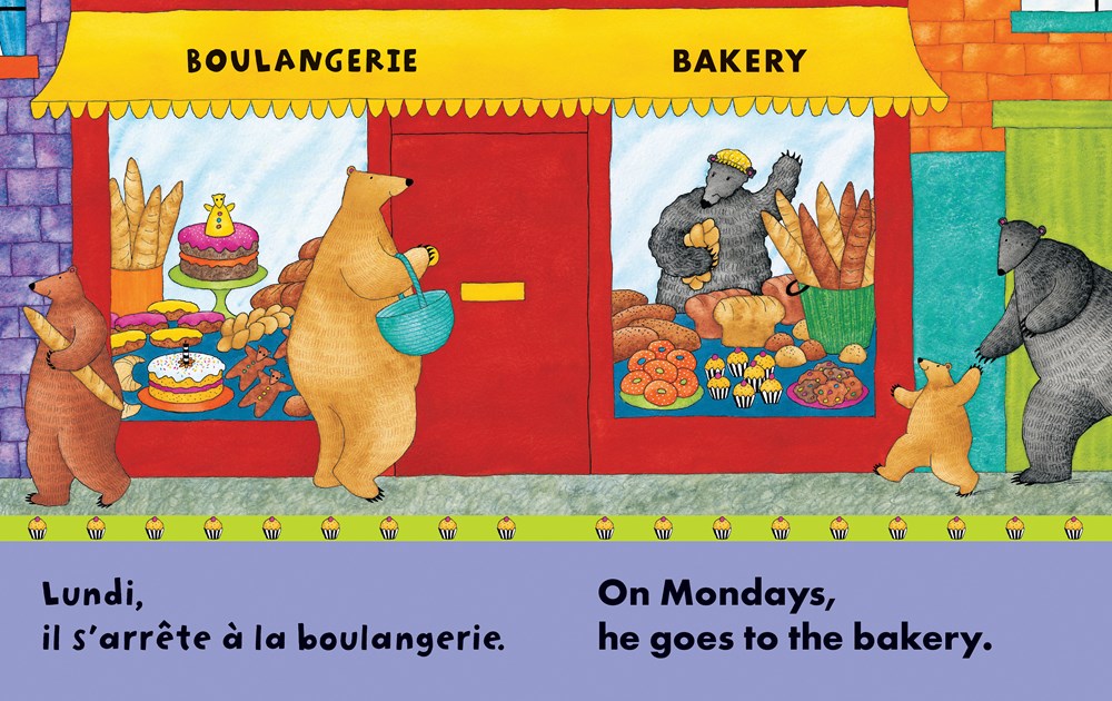 Bear About Town: Ours en ville (Bilingual English/French)