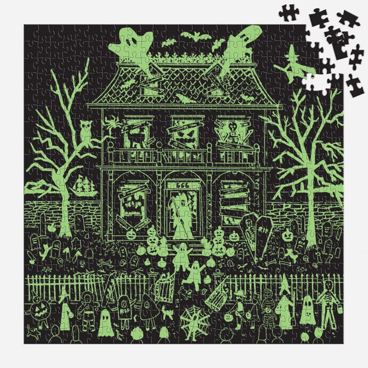 Michael Storrings Haunted House 500 Piece Glow-in-the-Dark Puzzle