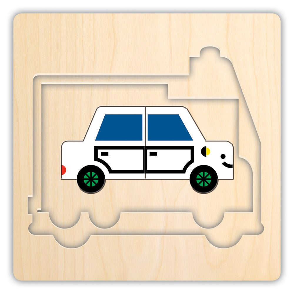 Transportation 4 Layer Wood Puzzle