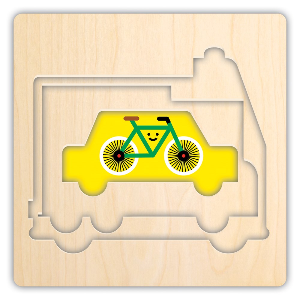 Transportation 4 Layer Wood Puzzle