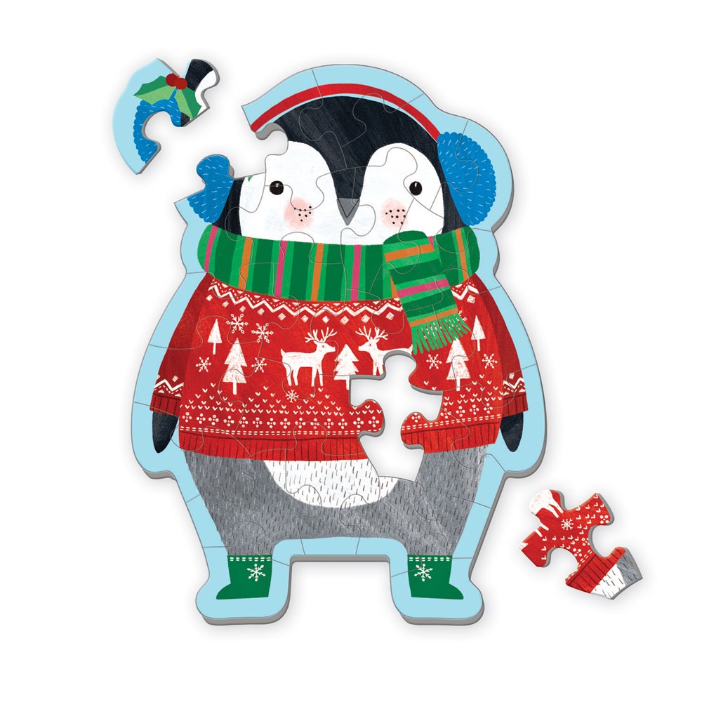 Winter Penguin Shaped Mini Puzzle