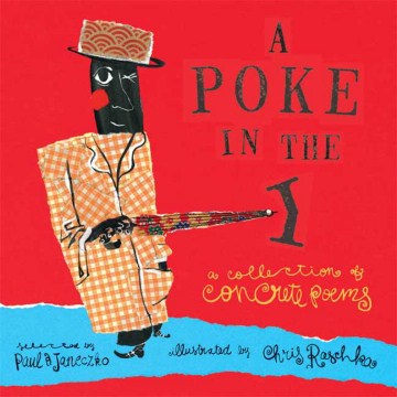 Book cover drawing of character in hat and coat with Umbrella poking the letter I