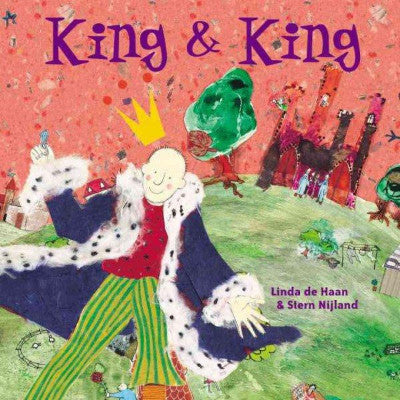 Book cover King in Purple Robe and Green pants with Gold Crown