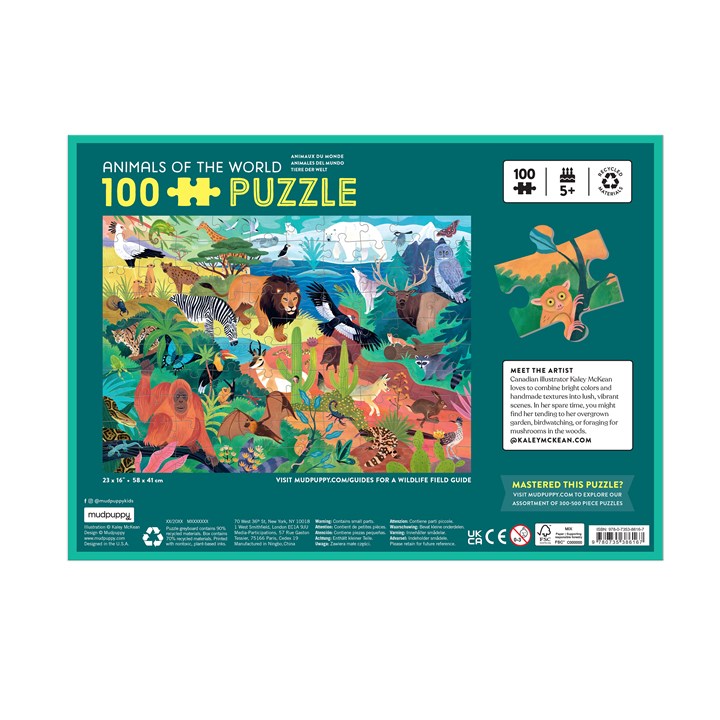 Animals of the World 100 Piece Puzzle