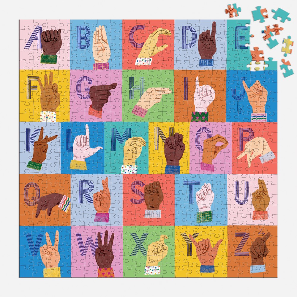 American Sign Language Alphabet 500 Piece Family Puzzle