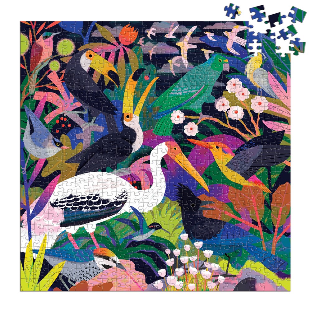 Birds Illuminated 500 Piece Glow in the Dark Puzzle