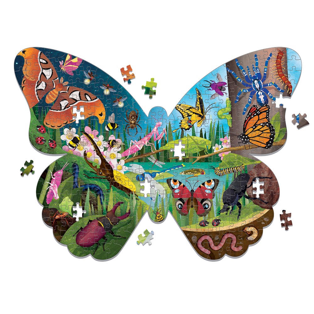 Bugs & Butterfly 300 Piece Shaped Puzzle