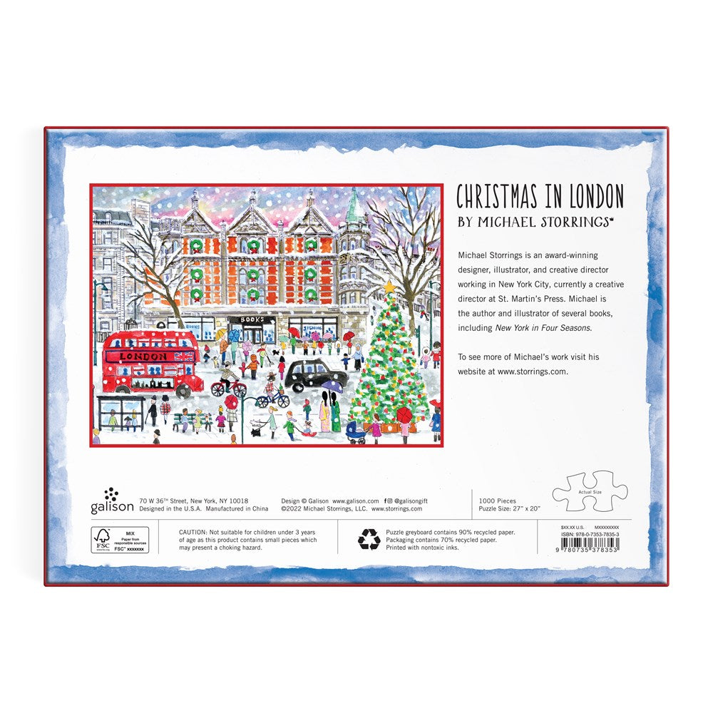 Michael Storrings Christmas in London 1000 Piece Puzzle