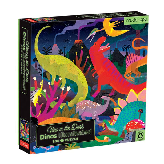 Dinos Illuminated 500 Piece Glow in the Dark 500 Piece Puzzle