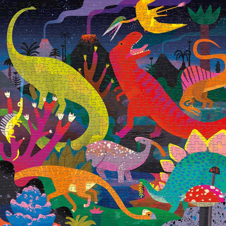 Dinos Illuminated 500 Piece Glow in the Dark 500 Piece Puzzle