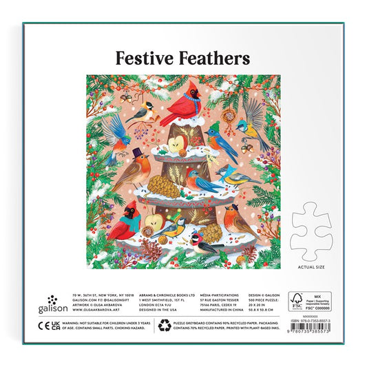 Festive Feathers 500 Piece Foil Puzzle