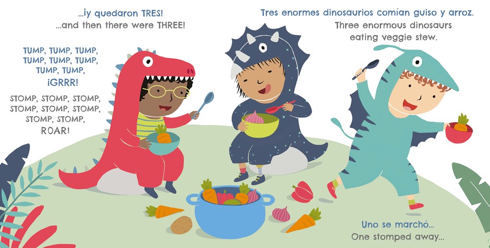 Cinco pequeños dinosaurios/Five Enormous Dinosaurs