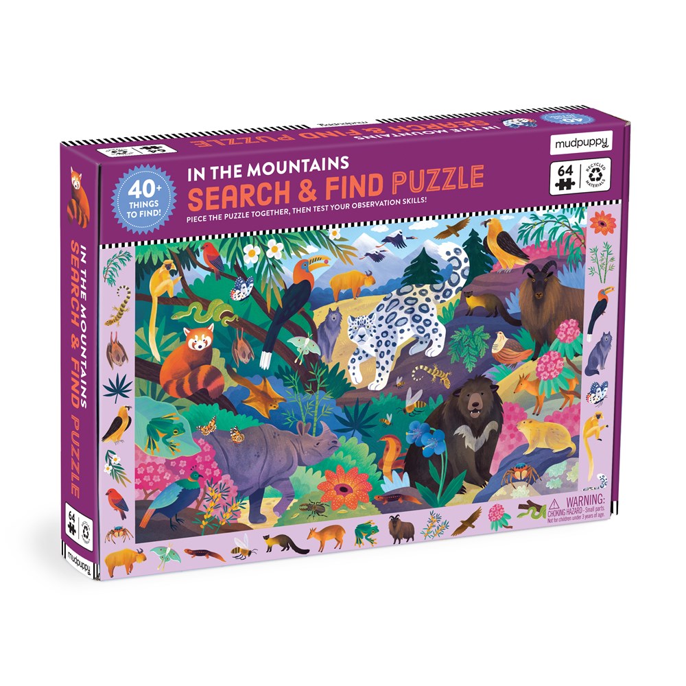 In the Mountains 64 Piece Search & Find Puzzle