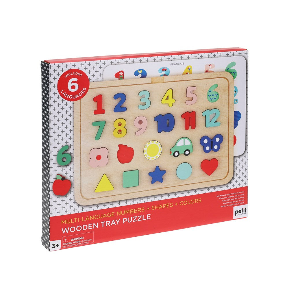 Numbers Shapes and Colors Wooden Puzzle