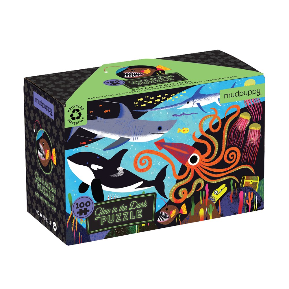 Ocean Predators 100 Piece Glow in the Dark Puzzle