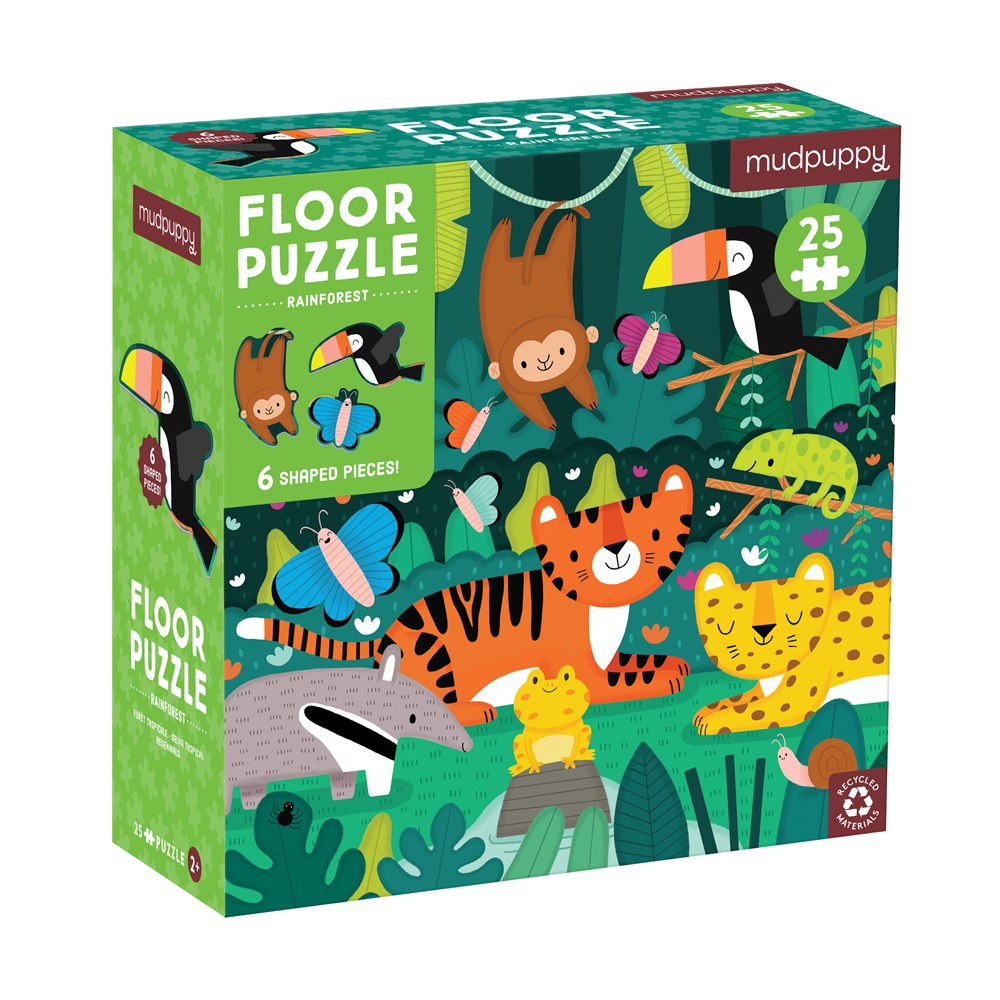 Rainforest 25 Piece Floor Puzzle with Shaped Pieces