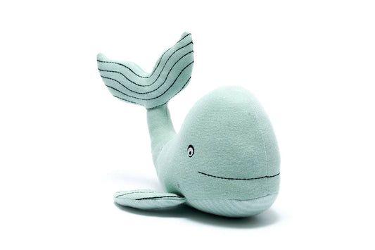 Knitted Cotton Sea Green Whale Plush Toy