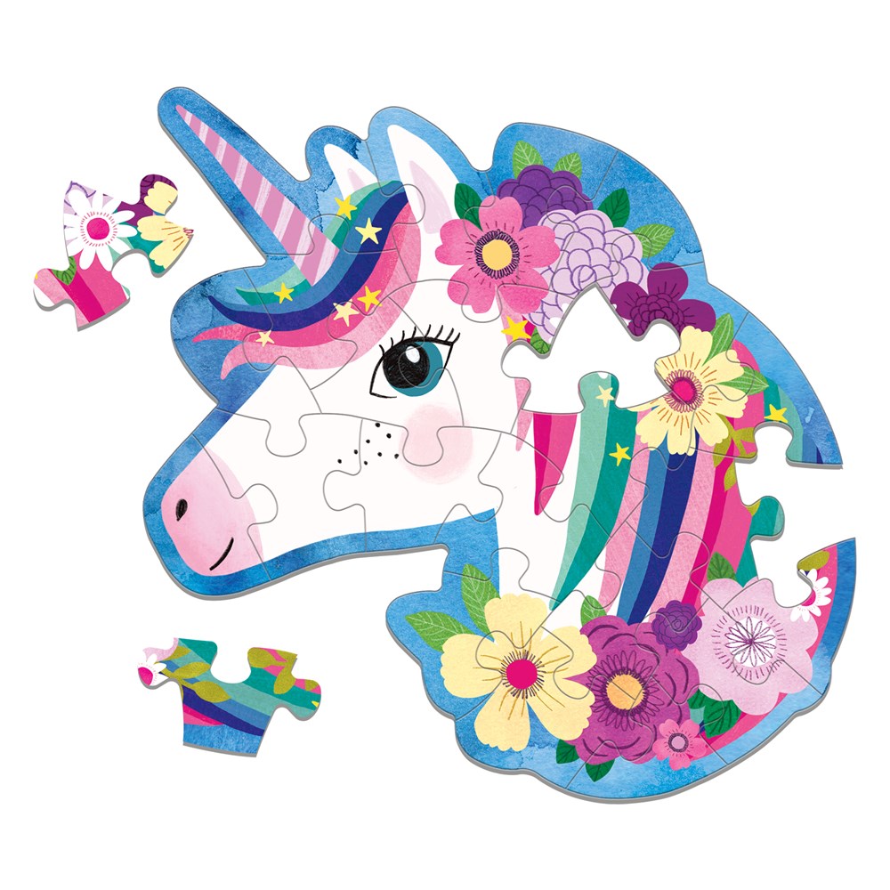 Unicorn 24 Piece Shaped Mini Puzzle