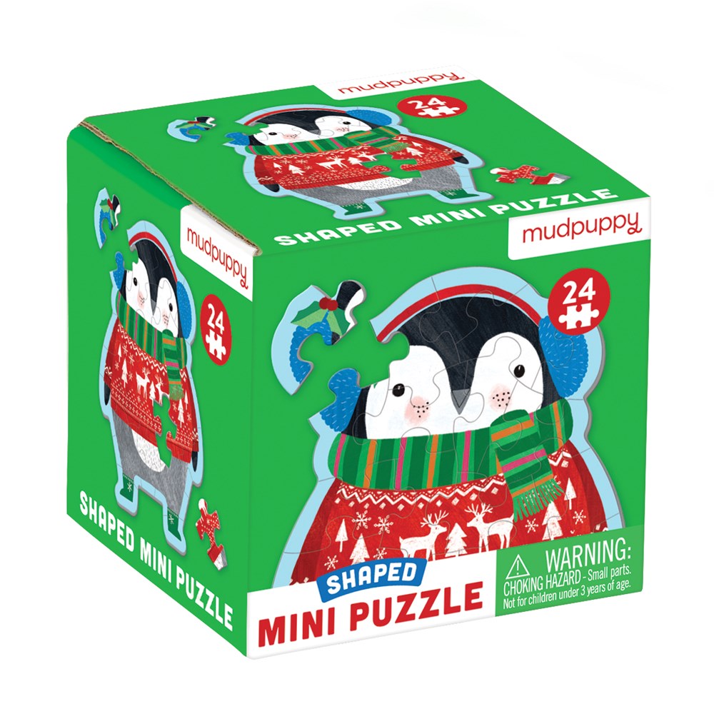 Winter Penguin Shaped Mini Puzzle