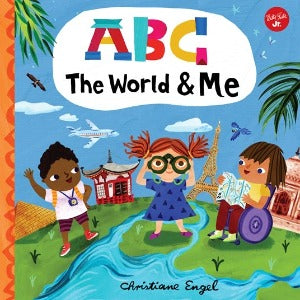 3 diverse children exploring different parts of the world