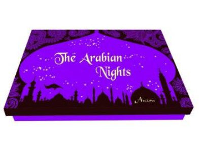 Box Design Purple box with silhouette skyline and Title