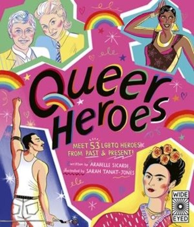 Drawings of  Freddie Mercury, Frida Kahlo, Josephine Baker, Ellen DeGeneres and Portia de Rossi