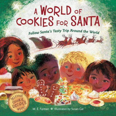 Book cover, Diverse children's faces with cookies and baked treats