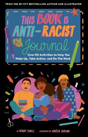 3 young adults sitting together reading and journalling