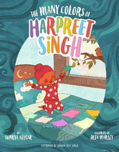 a young sikh boy is wearing red pajamas with shite polka dots and a red turban is sitting on his bed.