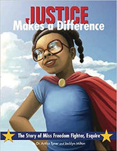 a young African American girl wearing a blue top , red cape and glasses is looking towards the sky