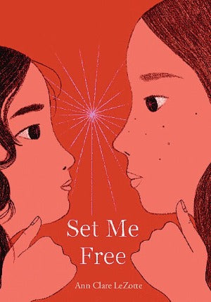 a red cover with two faces of girls facing each other with their hands held in asl