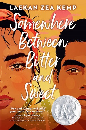the faces of two young adults, the girl Pen and young man Xander. Both are looking forward with dark hair and eyes and 