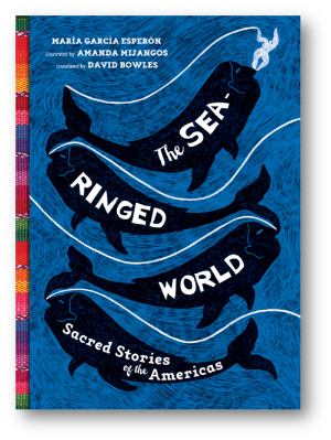 The silhouettes of four whales wind up the cover. The title is written in their bodies.